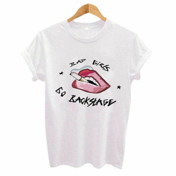 The Best Fashion Women Casual Summer Short Sleeve 2019 New Cool Girls Red Lips Print Loose T-Shirt Ladies Tops Tee Online - Takalr