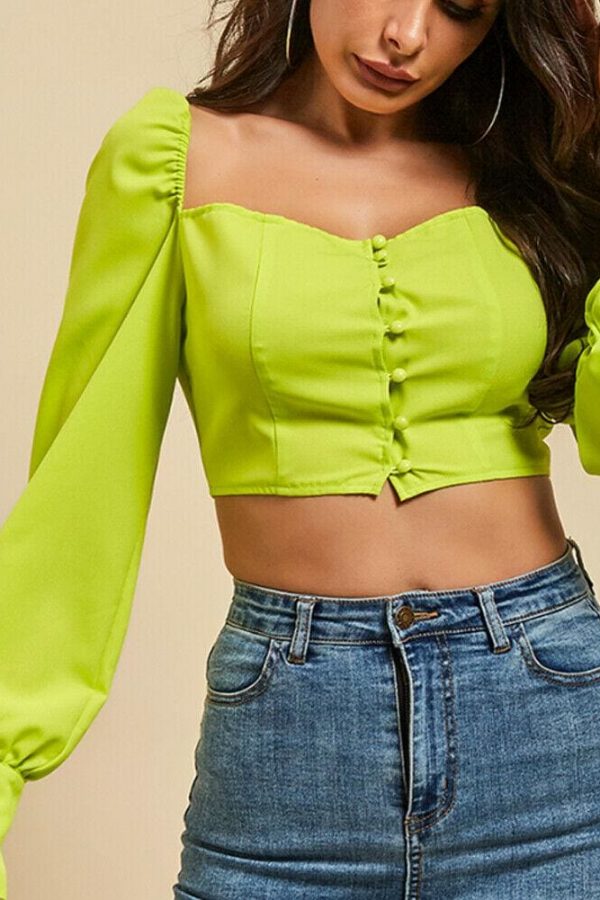 The Best Fashion Women Casual Tank Crop Tops Vest Blouse Ladies Casual Off Shoulder Long Sleeve Tee Shirt Tops Streetwear Online - Takalr