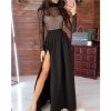 The Best Fashion Women Dress Ladies Mesh Bandage Bodycon Long Sleeve Evening Party Clubwear Slim Long Maxi Dress Online - Source Silk