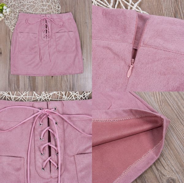 The Best Fashion Women Elastic Pleated Skirt  Ladies Bandage High Waist Party Pencil Short Mini Skirt Women Brief Solid Daily Skirts Online - Takalr