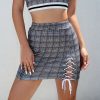 The Best Fashion Women High Waist Denim Skirt Sexy Ladies Bodycon Summer Slim Fit Casual Beach Pencil Mini Skirt Online - Takalr