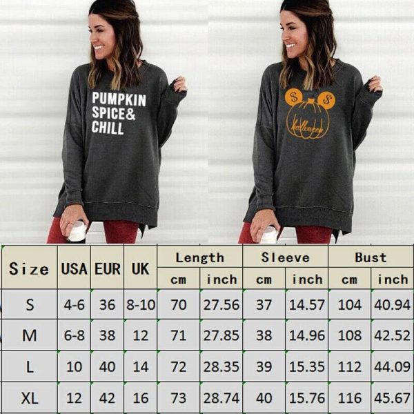 The Best Fashion Women Hoodie Casual Sweatshirt Ladies Pumpkin Print Autumn Winter Jumper Coat Loose Pullover Tops Online - Takalr