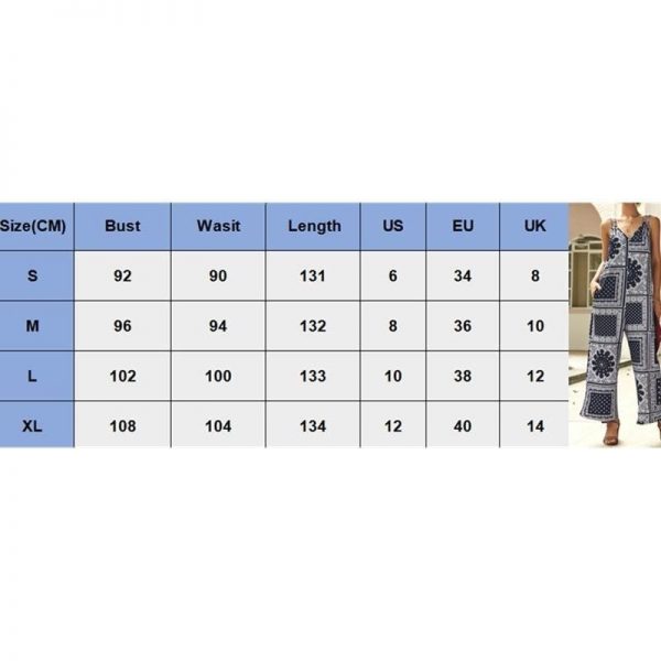 The Best Fashion Women Jumpsuit V Neck Print Floral Pocket Ladies Summer Beach Wide Leg Holiday Romper Long Jumpsuit Trousers Online - Takalr