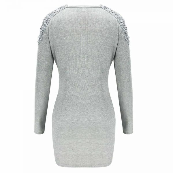 The Best Fashion Women Knitted Bodycon Jumper Dress Ladies Autumn Winter Long Sleeve Casual Slim Fit Sweater Tops Dress Online - Takalr