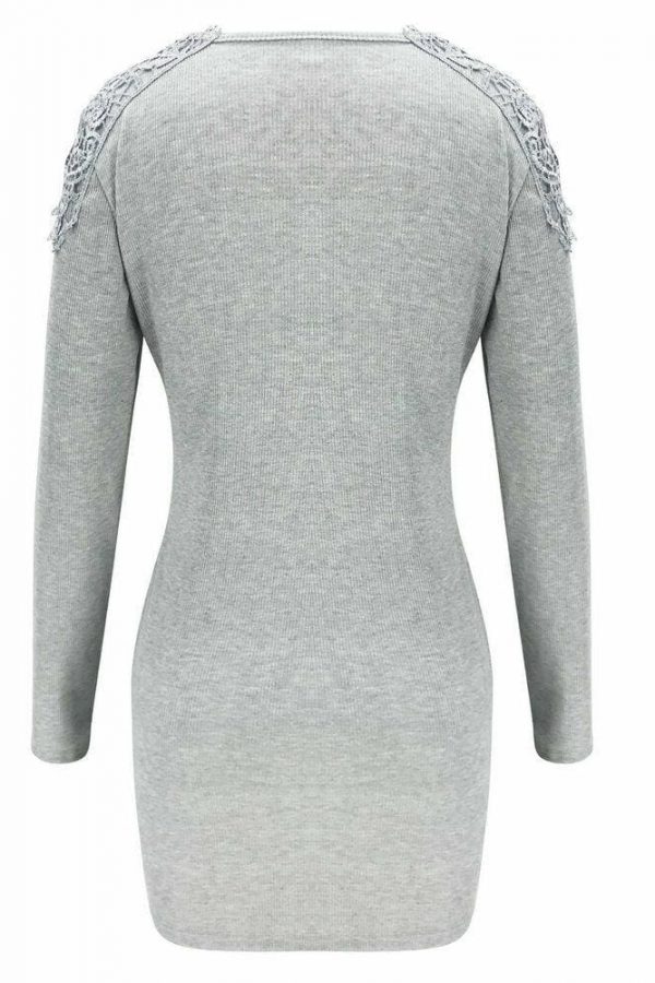 The Best Fashion Women Knitted Bodycon Jumper Dress Ladies Autumn Winter Long Sleeve Casual Slim Fit Sweater Tops Dress Online - Takalr