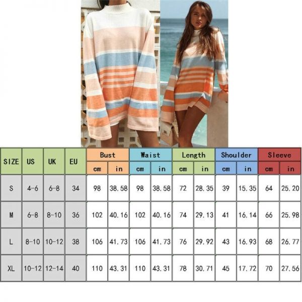 The Best Fashion Women Ladies Casual Pullover Loose Long Sleeve Tunic Striped Blouse Autumn Winter Holiday Shirt Top Online - Source Silk