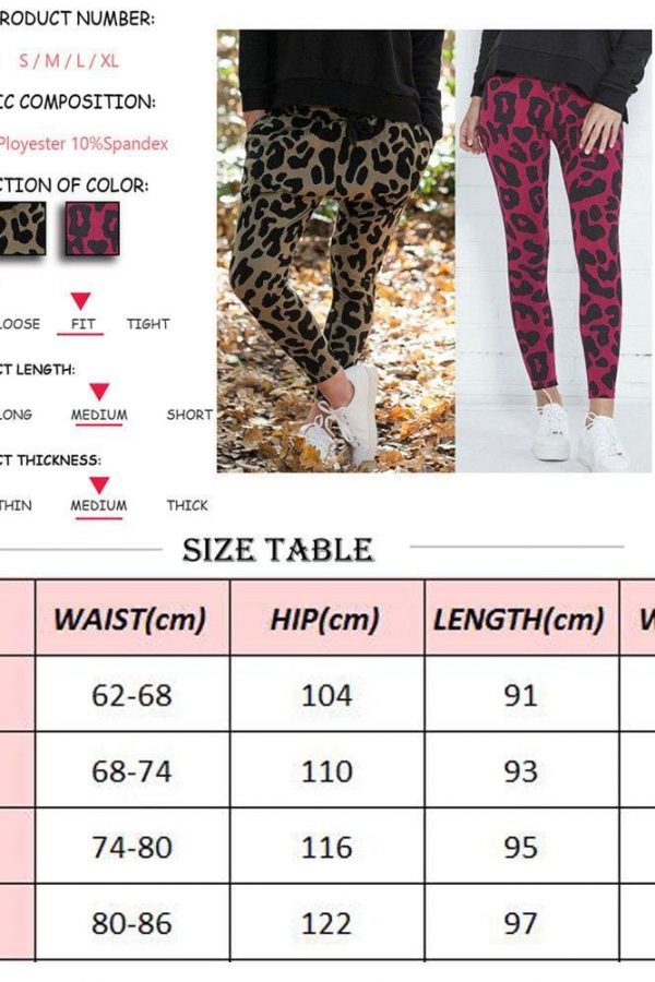 The Best Fashion Women Ladies Leopard Print Trousers Ladies Sports Running Leggings Slim Skinny Casual Pencil Pants Online - Takalr