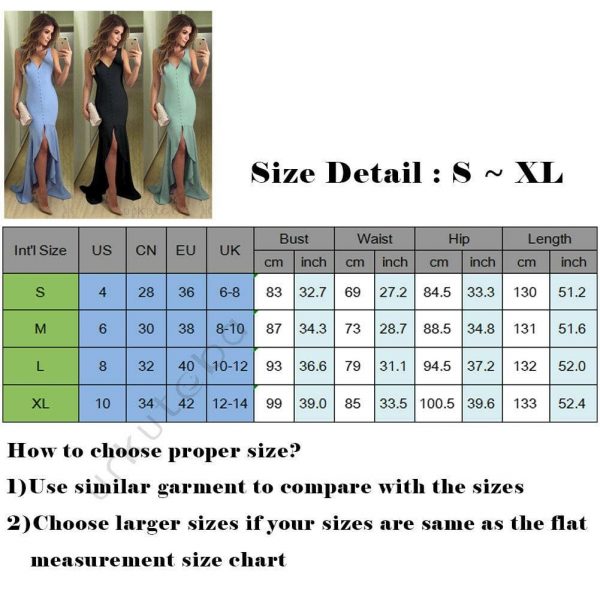 The Best Fashion Women Ladies Sexy Split Sleeveless V-Neck Formal Party Ball Prom Bridesmaid Solid Casual Slim Dress Online - Takalr