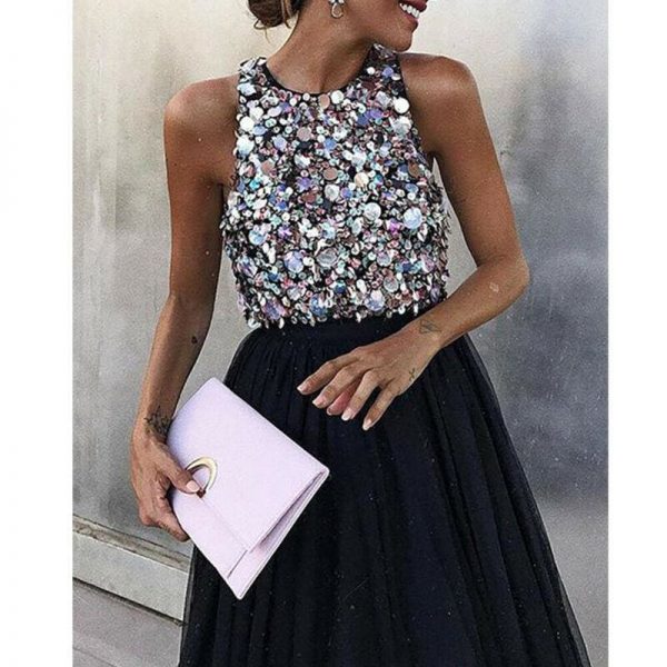 The Best Fashion Women Lady Sequin Formal Evening Party Ball Prom Gown Cocktail Wedding Bridesmaid Maxi Dress Online - Takalr