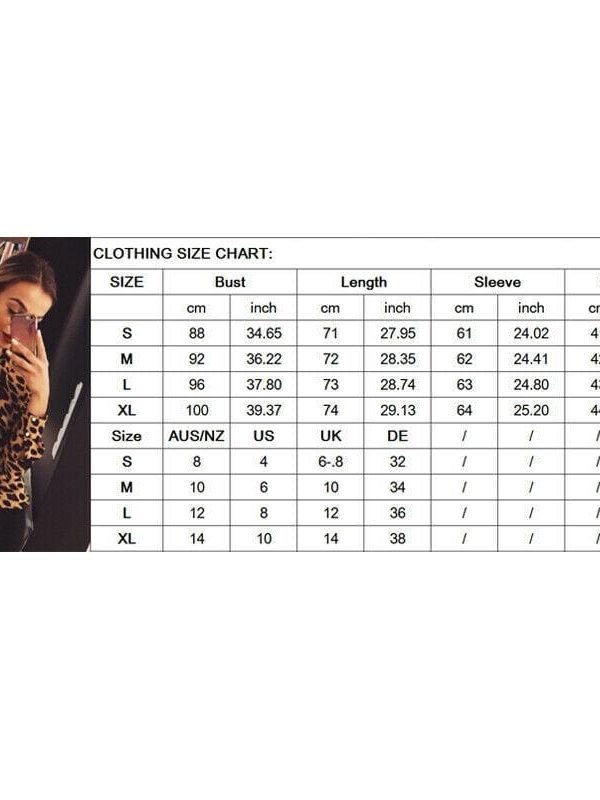 The Best Fashion Women Leopard Print Long Sleeve Tops Shirt Loose OL Ladies Shirts V-Neck Party Autumn Loose Irregular T-Shirt Online - Takalr