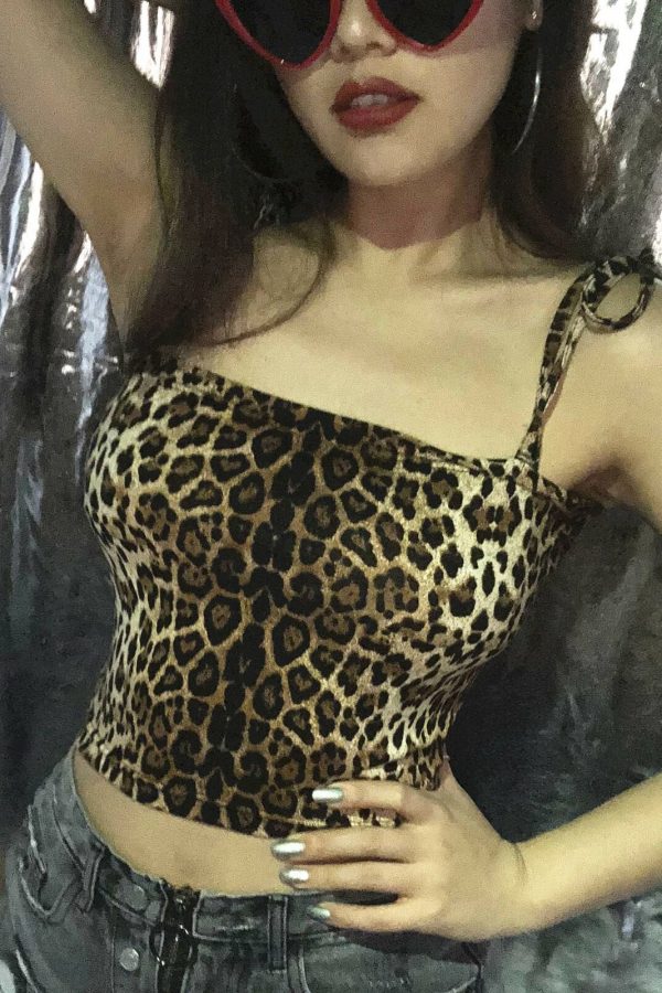 The Best Fashion Women Leopard Print Sleeveless Summer Bustier Crop Top Vest Tube Tank Top Blouse Short Shirt Online - Takalr