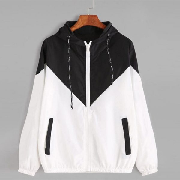 The Best Fashion Women Long Sleeve Hoodie Windbreaker Hooded Zip Sport Tracksuit Top Autumn Casual Loose Slim Fit Exercise Sweatshirts Online - Takalr