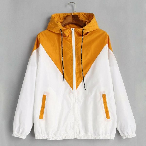 The Best Fashion Women Long Sleeve Hoodie Windbreaker Hooded Zip Sport Tracksuit Top Autumn Casual Loose Slim Fit Exercise Sweatshirts Online - Takalr