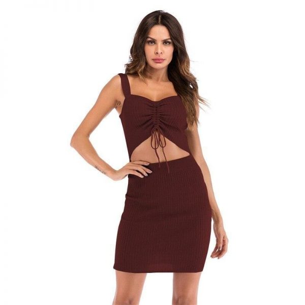 The Best Fashion Women Min Dress Sleeveless Slip Crop Out Irregular Dresses Online - Source Silk