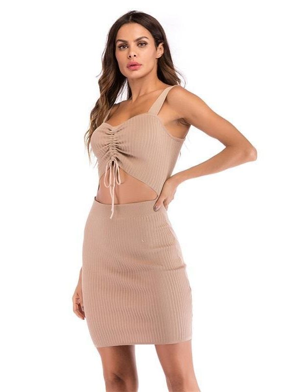 The Best Fashion Women Min Dress Sleeveless Slip Crop Out Irregular Dresses Online - Source Silk