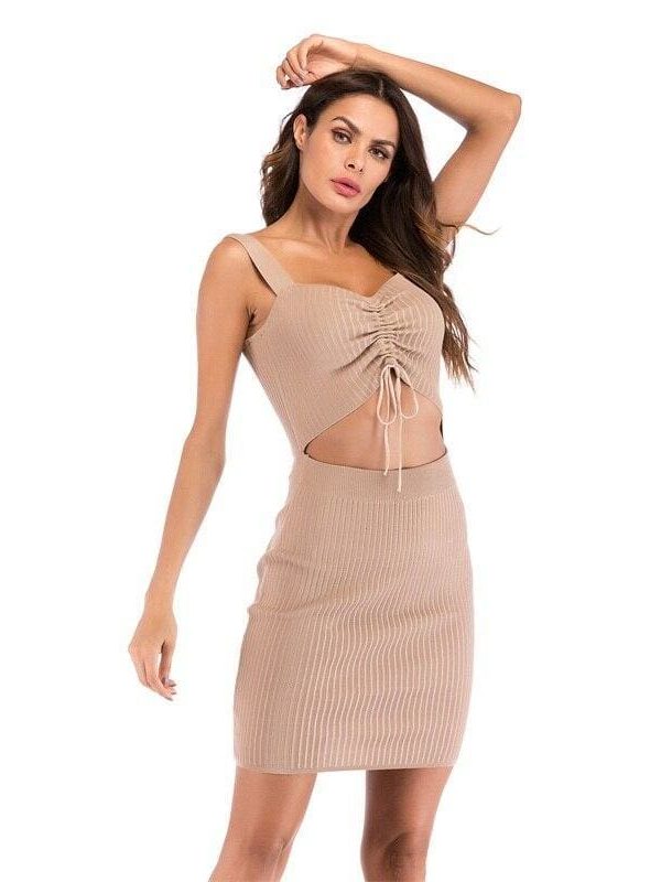 The Best Fashion Women Min Dress Sleeveless Slip Crop Out Irregular Dresses Online - Source Silk