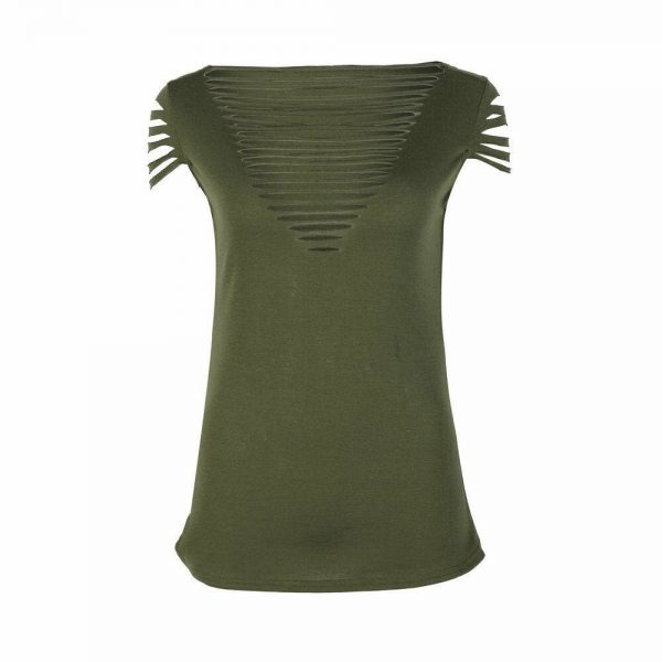 The Best Fashion Women Openwork Summer Slim Fit Short Sleeve Shirt Loose Casual Blouse Hollow Out Bandage Bodycon Tops Shirt Online - Source Silk