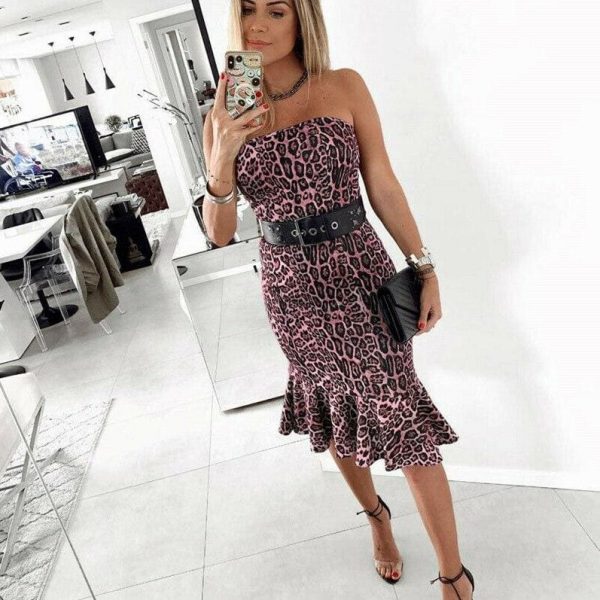 The Best Fashion Women Sequin Sleeveless Summer OL Ladies Off Shoulder Boho High Waist Casual Party Formal Dress Sundress Online - Takalr