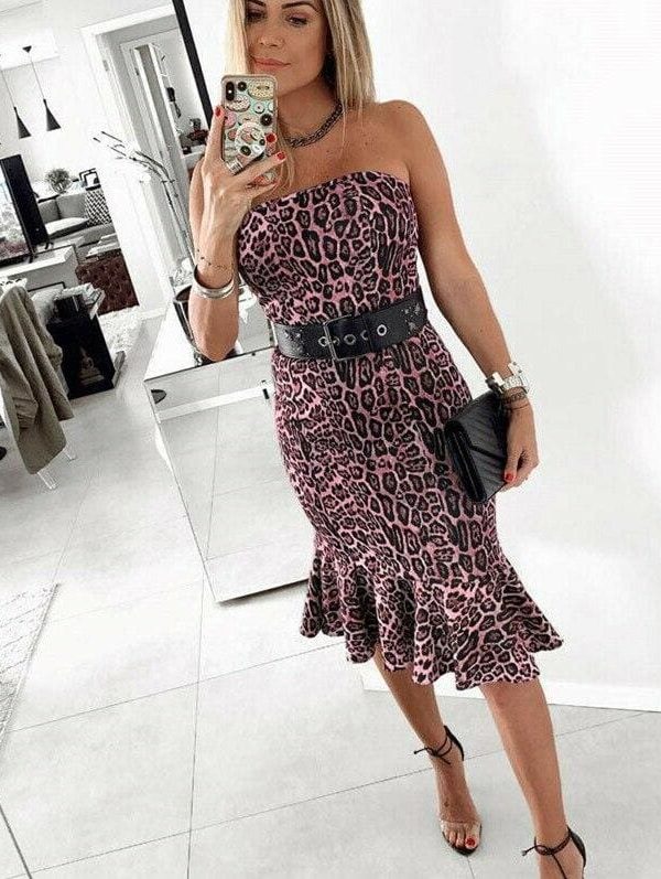 The Best Fashion Women Sequin Sleeveless Summer OL Ladies Off Shoulder Boho High Waist Casual Party Formal Dress Sundress Online - Takalr