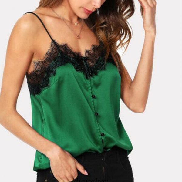 The Best Fashion Women Sexy Lace Trim Off Shoulder Vest Blouse Ladies Casual Summer Beach Sleeveless Slip Tops Shirt Online - Takalr