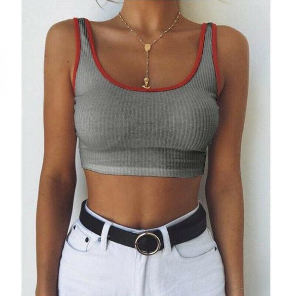 The Best Fashion Women Sexy Summer Casual Bandage Sleeveless Sport Gym Bra Running Comfort Stretch Athletic Vest Top Online - Takalr