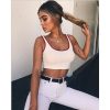 The Best Fashion Women Sexy Summer Casual Bandage Sleeveless Sport Gym Bra Running Comfort Stretch Athletic Vest Top Online - Takalr