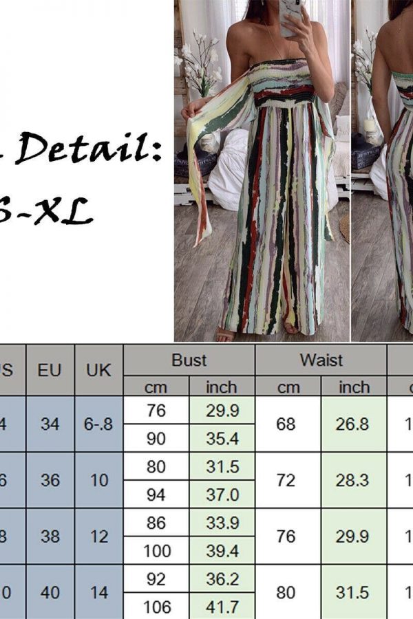 The Best Fashion Women Sleeveless Loose Wide Leg Jumpsuit Overalls Summer Holiday Stripes Bandeau Casual Trousers Romper Online - Takalr