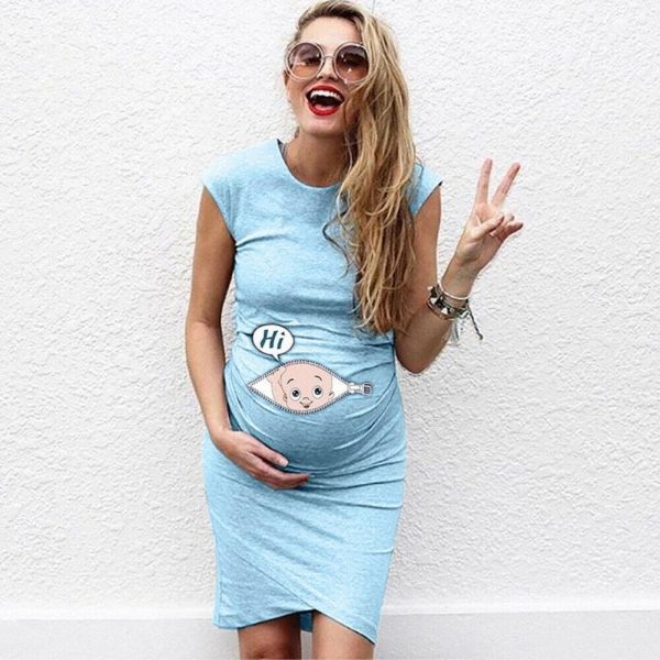 The Best Fashion Women Sleeveless Pregnant Maternity Bodycon Comfy Dress Nursing Pregnancy Breastfeeding Casual Dress Online - Takalr