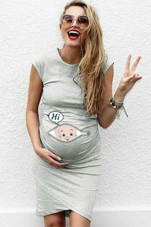 The Best Fashion Women Sleeveless Pregnant Maternity Bodycon Comfy Dress Nursing Pregnancy Breastfeeding Casual Dress Online - Takalr