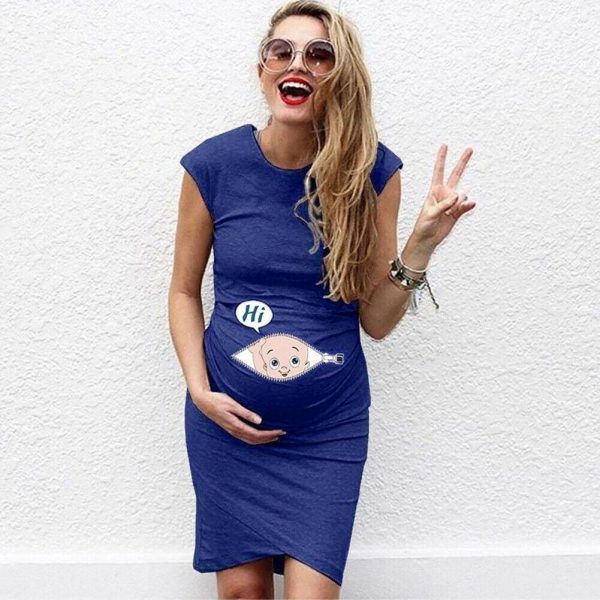 The Best Fashion Women Sleeveless Pregnant Maternity Bodycon Comfy Dress Nursing Pregnancy Breastfeeding Casual Dress Online - Takalr