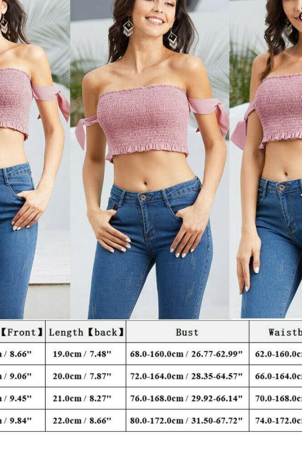 The Best Fashion Women Sleeveless Summer Bustier Crop Top Vest Elastic Tube Ladies Casual Beach Tank Top Blouse Shirt Online - Takalr