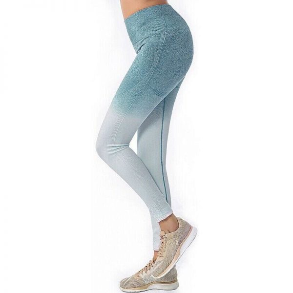 The Best Fashion Women Sport Pants Stretch High Waist Fitness Leggings Running Gym Scrunch Trousers Casual Pants Online - Takalr