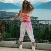 The Best Fashion Women Stretch Trousers Reflective Joggers Sweatpants Casual Baggy Elastic Waist Leggings Gym Harem Long Pants Online - Takalr