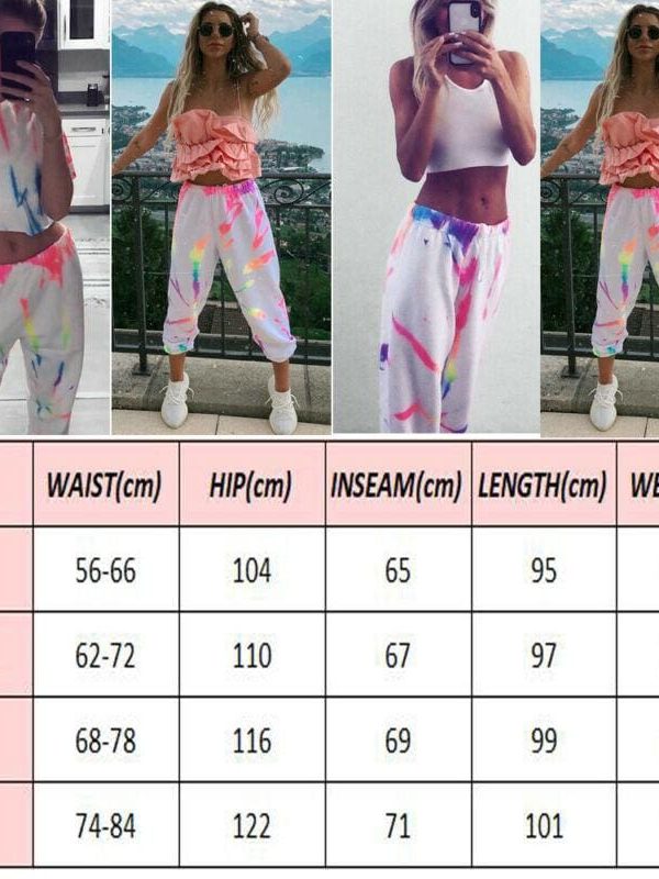 The Best Fashion Women Stretch Trousers Reflective Joggers Sweatpants Casual Baggy Elastic Waist Leggings Gym Harem Long Pants Online - Takalr