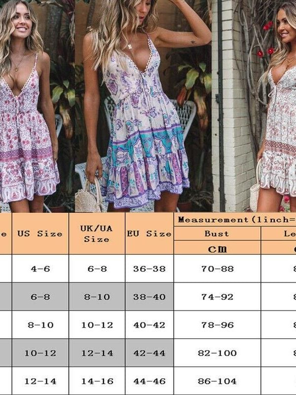 The Best Fashion Women Summer Boho Short Mini Dress Party Ladies Casual Sleeveless V Neck Beach Dress Sundress Online - Takalr