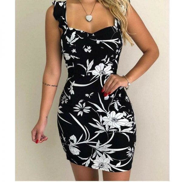 The Best Fashion Women Summer Boho Short Mini Dress Sexy Ladies Casual Bodycon Sleeveless Beach Dresses Sundress Online - Takalr