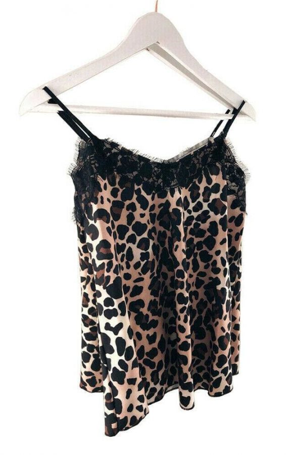 The Best Fashion Women Summer Lace Up Leopard Print Vest 2019 New Female Sleeveless Casual Beach Holiday Tank Tops Shirt Online - Takalr