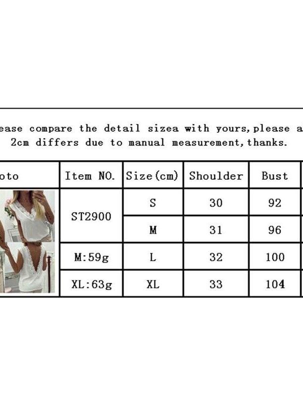 The Best Fashion Women Summer Loose Backless Lace Vest Top Ladies Sleeveless Sexy V-Neck Casual Blouse Tank Tops Shirt Online - Takalr