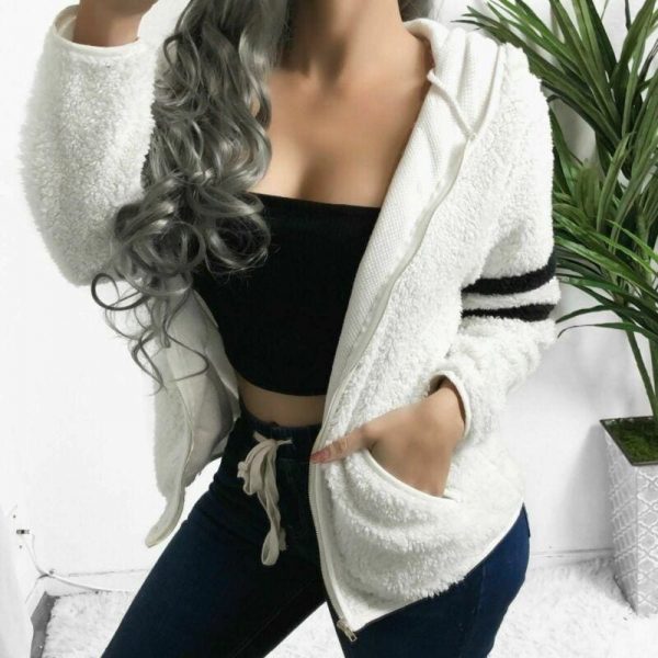 The Best Fashion Women Winter Warm Teddy Bear Fleece Jacket Ladies Casual Fur Trench Cardigan Outfit Coat Outwear Online - Takalr