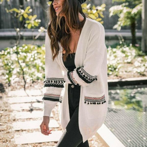 The Best Fashion Women's Knitted Open Cardigan Long Sleeve Tops Jumper Knitwear Lady Casual Sweater Coats Warm Jacket Online - Takalr