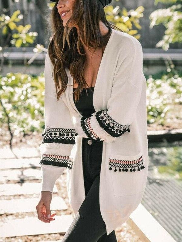 The Best Fashion Women's Knitted Open Cardigan Long Sleeve Tops Jumper Knitwear Lady Casual Sweater Coats Warm Jacket Online - Takalr