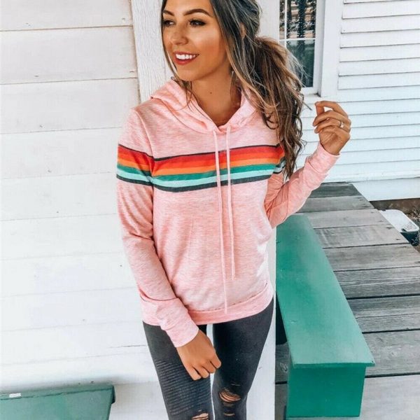 The Best Fashion Women's Ladies Long Sleeve Hoodie Autumn Winter Casual Jumper Hooded Pullover Sweatshirt Tops Outwear Online - Takalr