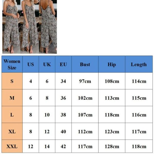 The Best Fashion Women's Leopard Jumpsuit Casual Romper Sleeveless Long Pants Loose Playsuit Clubwear Trousers Outfits Streetwear Online - Takalr