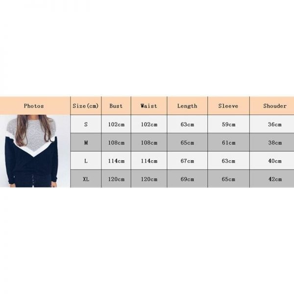 The Best Fashion Women's Long Sleeve Winter Sweatshirt Patchwork Pullover Tops Ladies Casual Round Neck Loose Blouse Shirt Online - Takalr