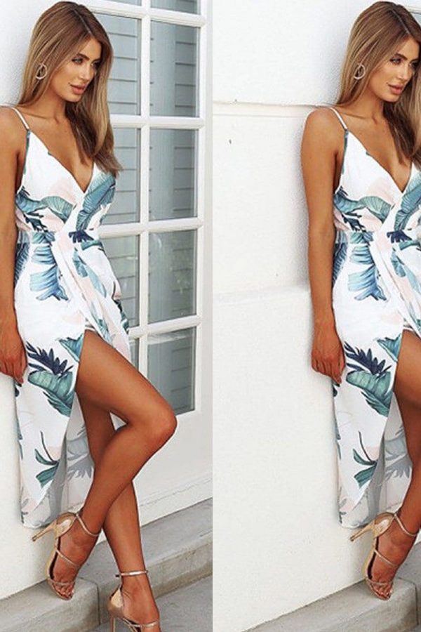 The Best Fashion Women's Summer Bohemian Casual Party Sleeveless V Neck Sexy Beach Dress Sundress Loose Casual Daily Clothes Online - Takalr