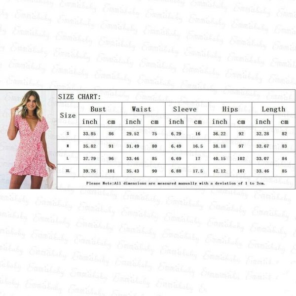 The Best Fashion Women's Summer Wrap Mini Dress Ladies Ruffle Hem V Neck Sleeveless Boho Beach Holiday Sundress Streetwear Online - Takalr