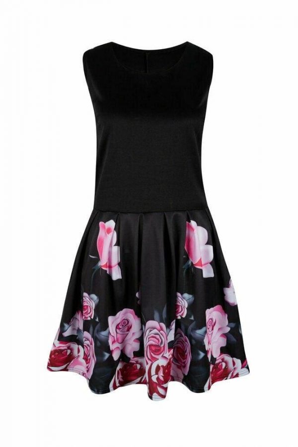 The Best Fashion Women's Vintage Boho Floral Sleeveless Sundress Summer Ladies Party Beach Short Mini Dress Sundress Online - Takalr