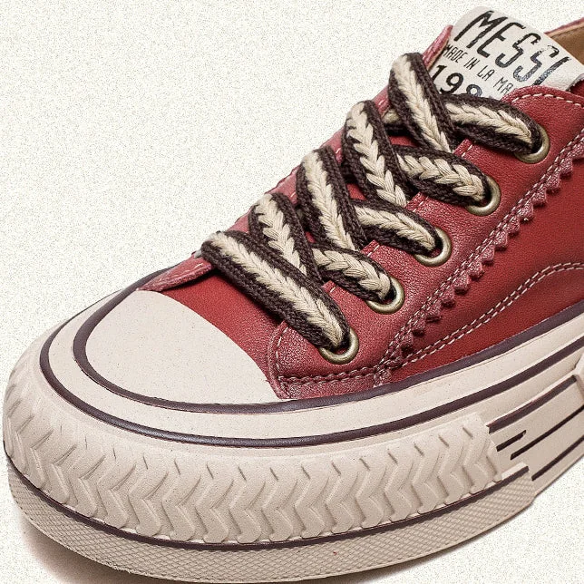 Spring New Flat Bottom Low-cut Color Rubbing Retro Front Tie Top Layer Leather Shoes - Image 11