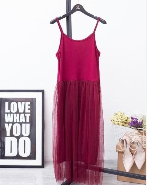 The Best Female Loose Spaghetti Strap Mesh Ladies Dresses Online - Source Silk