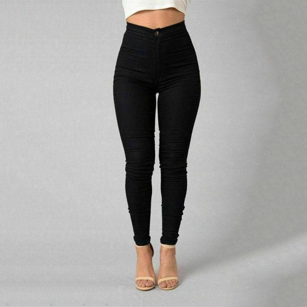 The Best Female Trousers High Waist Stretch Slim Pencil Trousers Women Clothing Pants Sexy Ladies Plus Size Skinny Pants S-3XL Online - Takalr